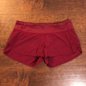 Lululemon Run Speed Short Red Size 8 - EUC